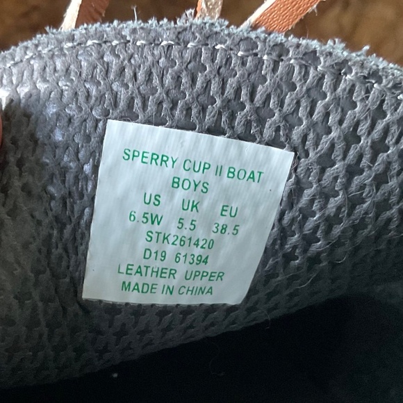 Sperry Cup ll Boat shoes dark gray blue Big Boys 6.5 - Picture 3 of 11